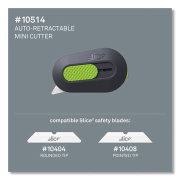 slice® Mini Cutters, Double Sided, Replaceable, Stainless Steel, Gray, Green freeshipping - TVN Wholesale